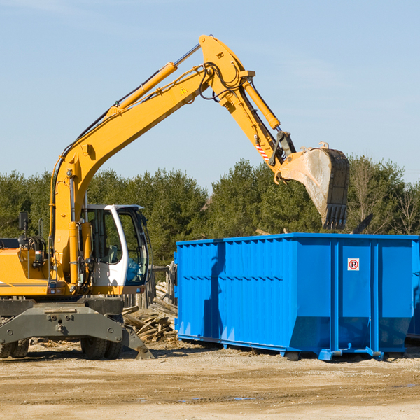 are there any restrictions on where a residential dumpster can be placed in Cana VA